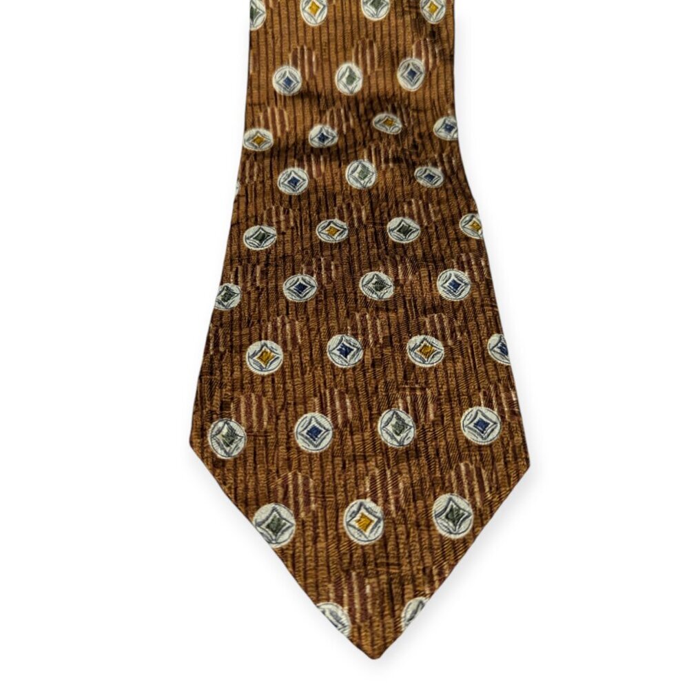 Vintage Perry Ellis Portfolio 100% Silk Multicolor Men's Fashion Tie